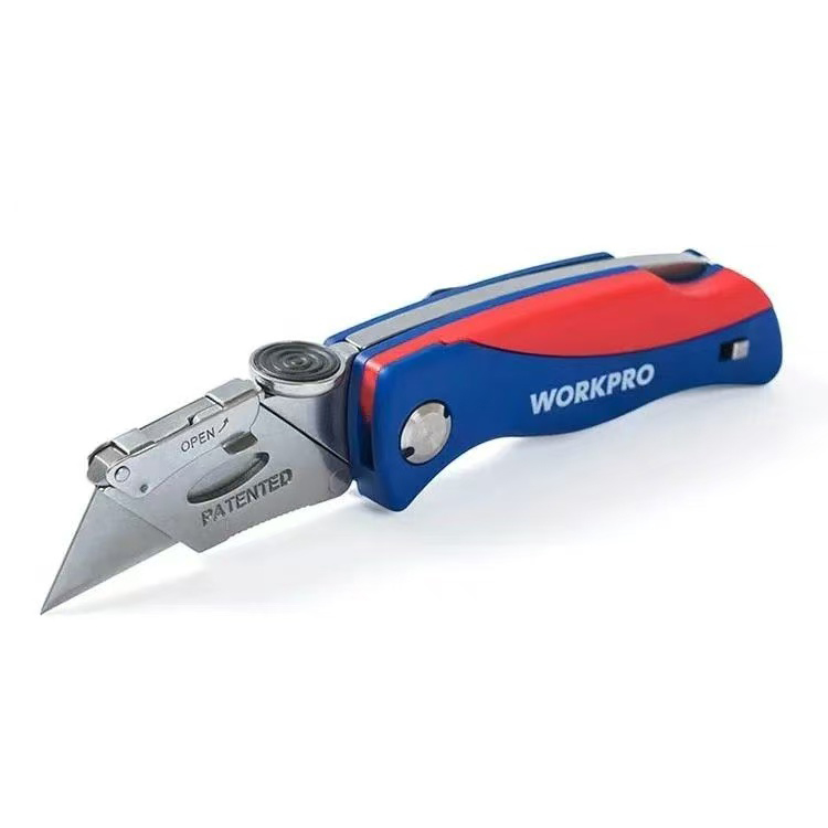 双色柄可储刀片式折叠刀